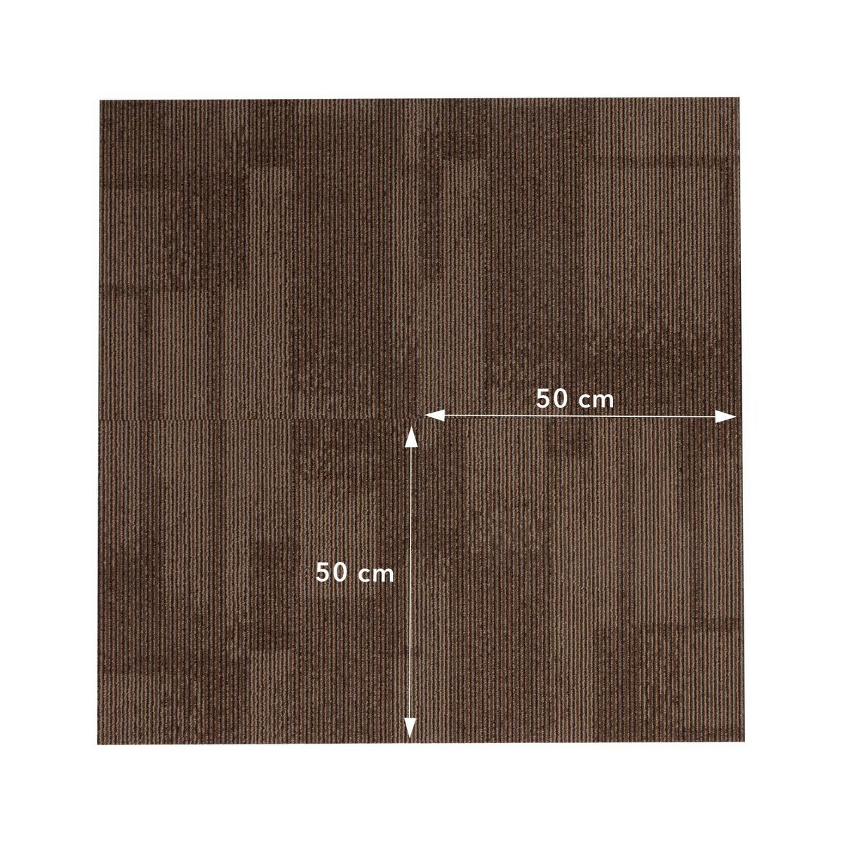 TEPPICHFLIESE - Dunkelbraun, Basics, Kunststoff (50/50cm) - Esposa