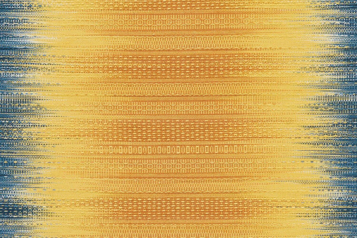 FLACHWEBETEPPICH 90/160 cm Blau, Gelb  - Blau/Gelb, Basics, Textil (90/160cm) - Kayoom
