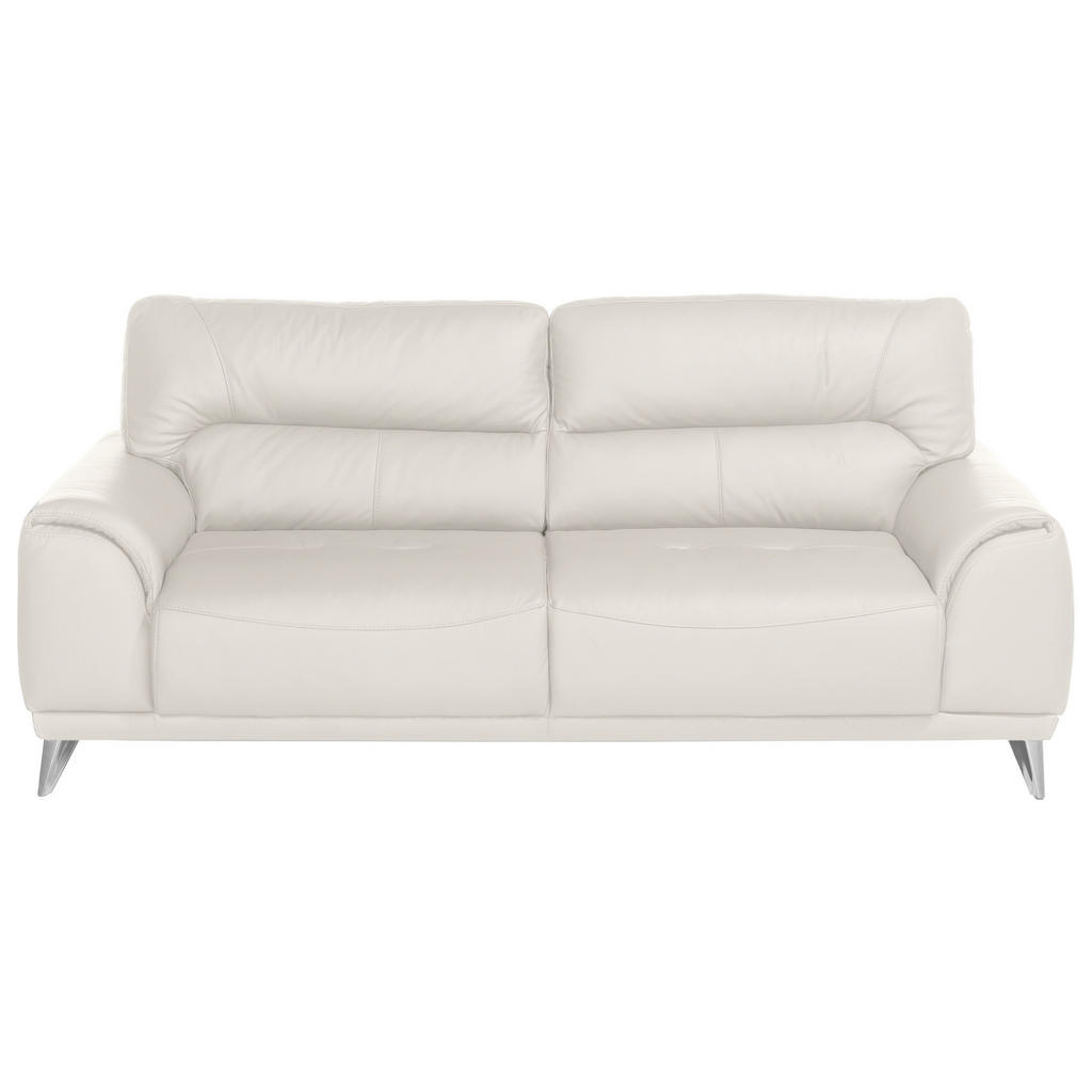 Dreisitzer-sofa Frisco Weiß Lederlook B: 210 Cm