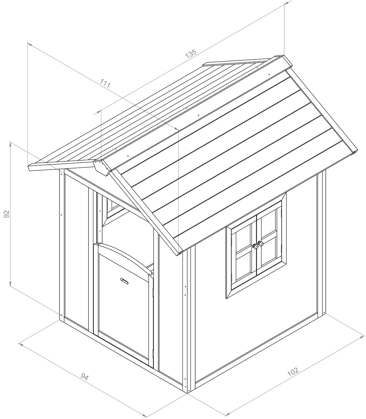 SPIELHAUS 94/133/102 cm SPIELHAUS SUNNY NOA  - Naturfarben, Basics, Holz (94/133/102cm) - Ambia Garden