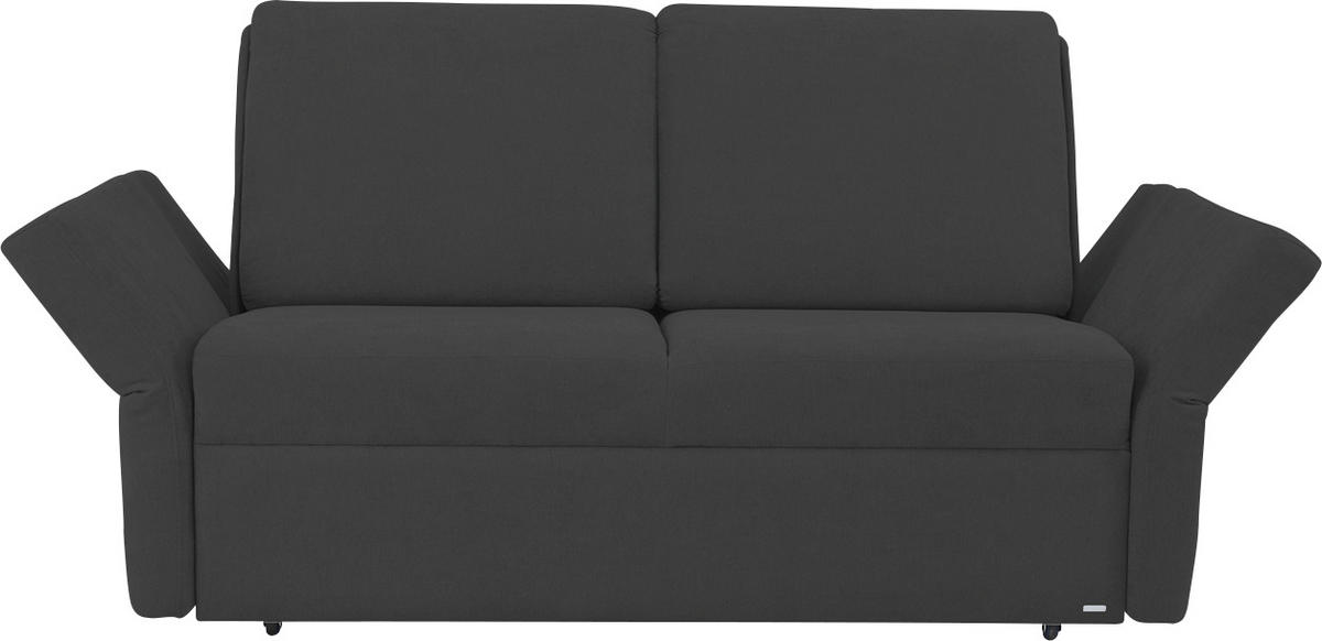 SCHLAFSOFA Chenille Anthrazit  - Anthrazit/Schwarz, KONVENTIONELL, Kunststoff/Textil (150/88/91cm) - Sedda