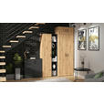 AUFSATZSCHRANK 45/35/40 cm  - Schwarz/Eiche Artisan, MODERN, Holzwerkstoff/Kunststoff (45/35/40cm) - Carryhome