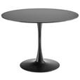 ESSTISCH in Metall, Glas 110/76/110 cm  - Schwarz, Design, Glas/Metall (110/76/110cm) - Carryhome