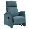 FERNSEHSESSEL in Blau  - Blau/Schwarz, Design, Leder/Kunststoff (79/114/87-176cm) - Valdera