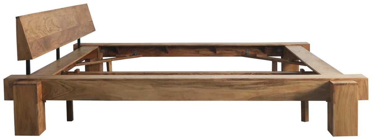 BALKENBETT 180/200 cm  in Akaziefarben   - Akaziefarben, MODERN, Holz (180/200cm) - MID.YOU