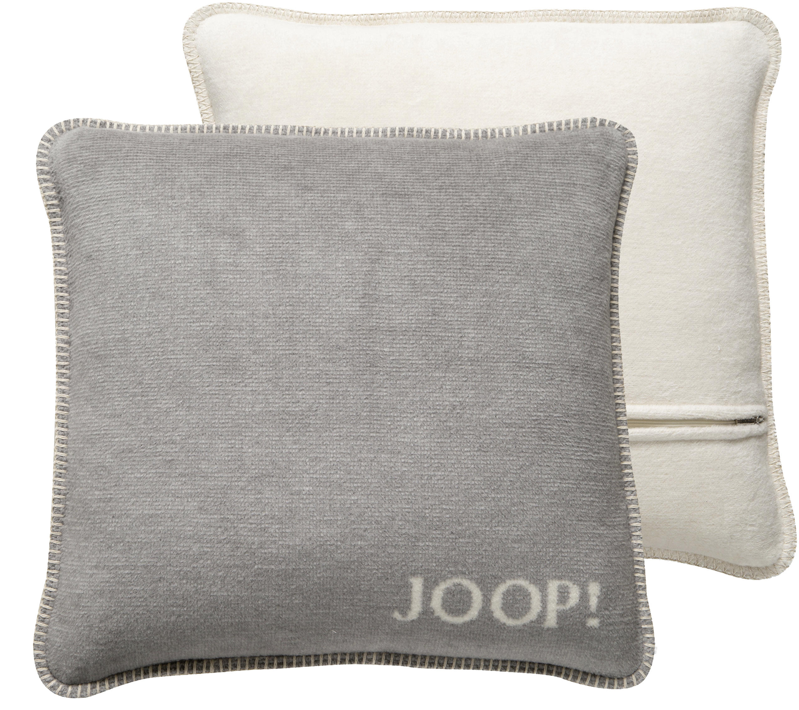 KISSENHÜLLE Melange Doubleface 50/50 cm - Silberfarben/Naturfarben, Design, Textil (50/50cm) - Joop!