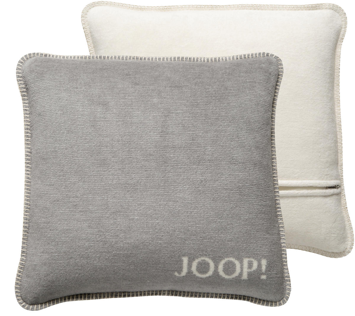 KISSENHÜLLE Melange Doubleface 50/50 cm  - Silberfarben/Naturfarben, Design, Textil (50/50cm) - Joop!