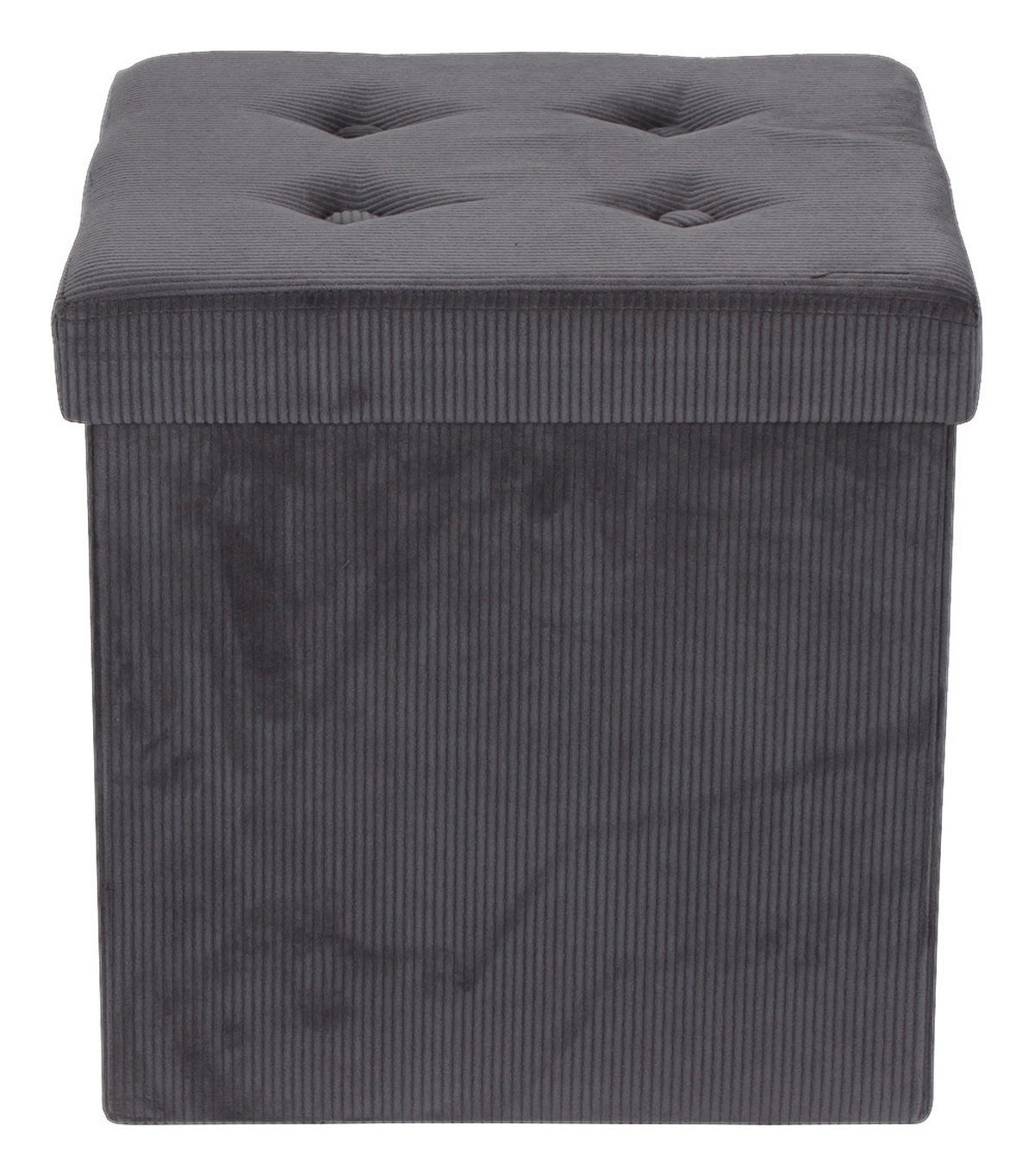 SITZBOX in Textil, Holzwerkstoff Anthrazit  - Anthrazit, Modern, Holzwerkstoff/Textil (38/38/38cm) - Carryhome