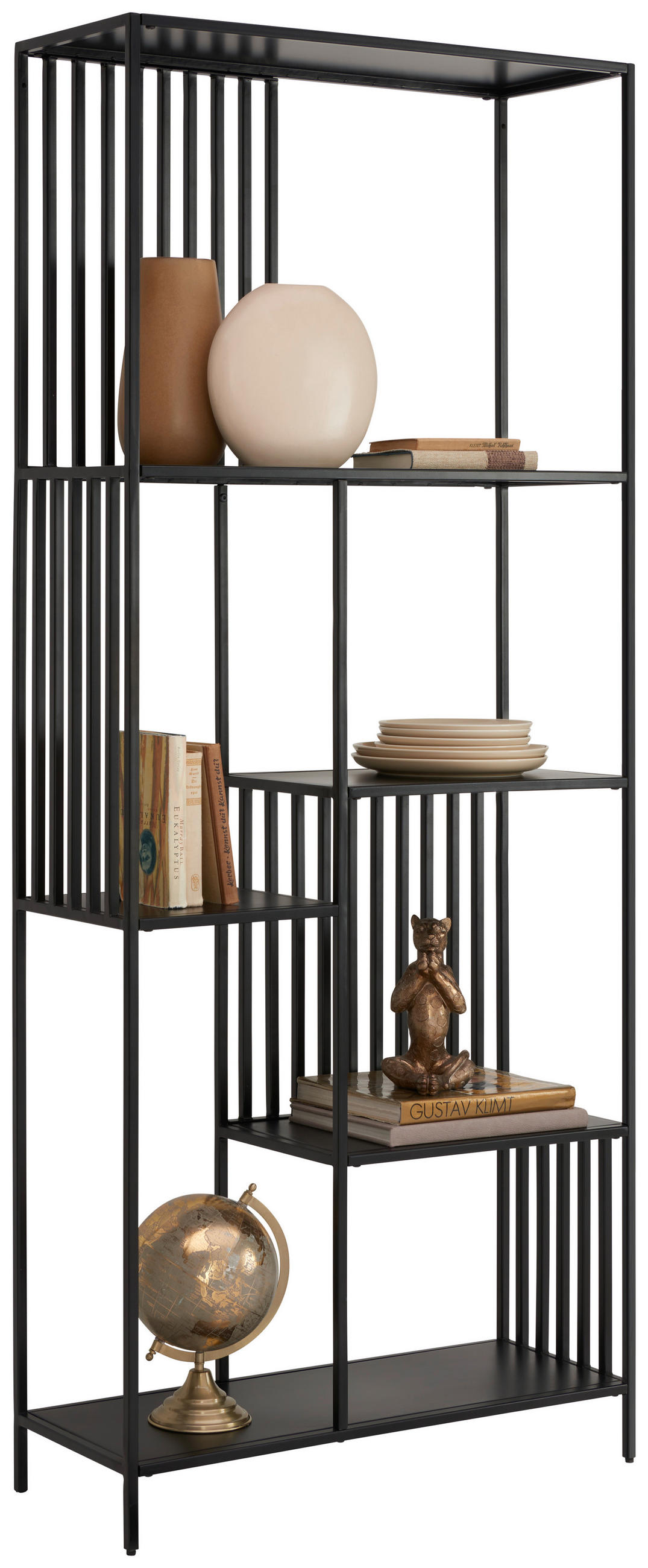 REGAL  80/190/30 cm Schwarz  - Schwarz, Design, Metall (80/190/30cm) - Ambia Home