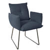 ARMLEHNSTUHL  in Stahl Struktur  - Schwarz/Dunkelblau, Design, Textil/Metall (65/90/70cm) - Dieter Knoll