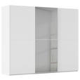 SCHWEBETÜRENSCHRANK 271/223/68 cm 3-türig Weiß  - Weiß, KONVENTIONELL, Glas/Holzwerkstoff (271/223/68cm) - Novel