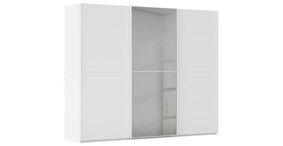SCHWEBETÜRENSCHRANK 271/223/68 cm 3-türig Weiß  - Weiß, KONVENTIONELL, Glas/Holzwerkstoff (271/223/68cm) - Novel