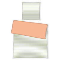 WENDEBETTWÄSCHE Perkal 155/220 cm  - Orange/Grün, Basics, Textil (155/220cm) - Tom Tailor