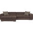 WOHNLANDSCHAFT in Textil Taupe - Taupe/Chromfarben, Design, Kunststoff/Textil (186/329cm) - Hom`in WOHNLANDSCHAFT in Textil Taupe - Taupe/Chromfarben, Design, Kunststoff/Textil (186/329cm) - Hom`in