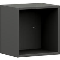 WANDREGAL 34/34/25 cm  - Graphitfarben, Design, Holzwerkstoff (34/34/25cm) - Cantus