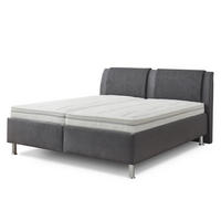 POSTEL BOXSPRING, 180/200 cm, šedá - šedá/barvy stříbra, Design, kompozitní dřevo/textil (180/200cm) - Beldomo - Sleep