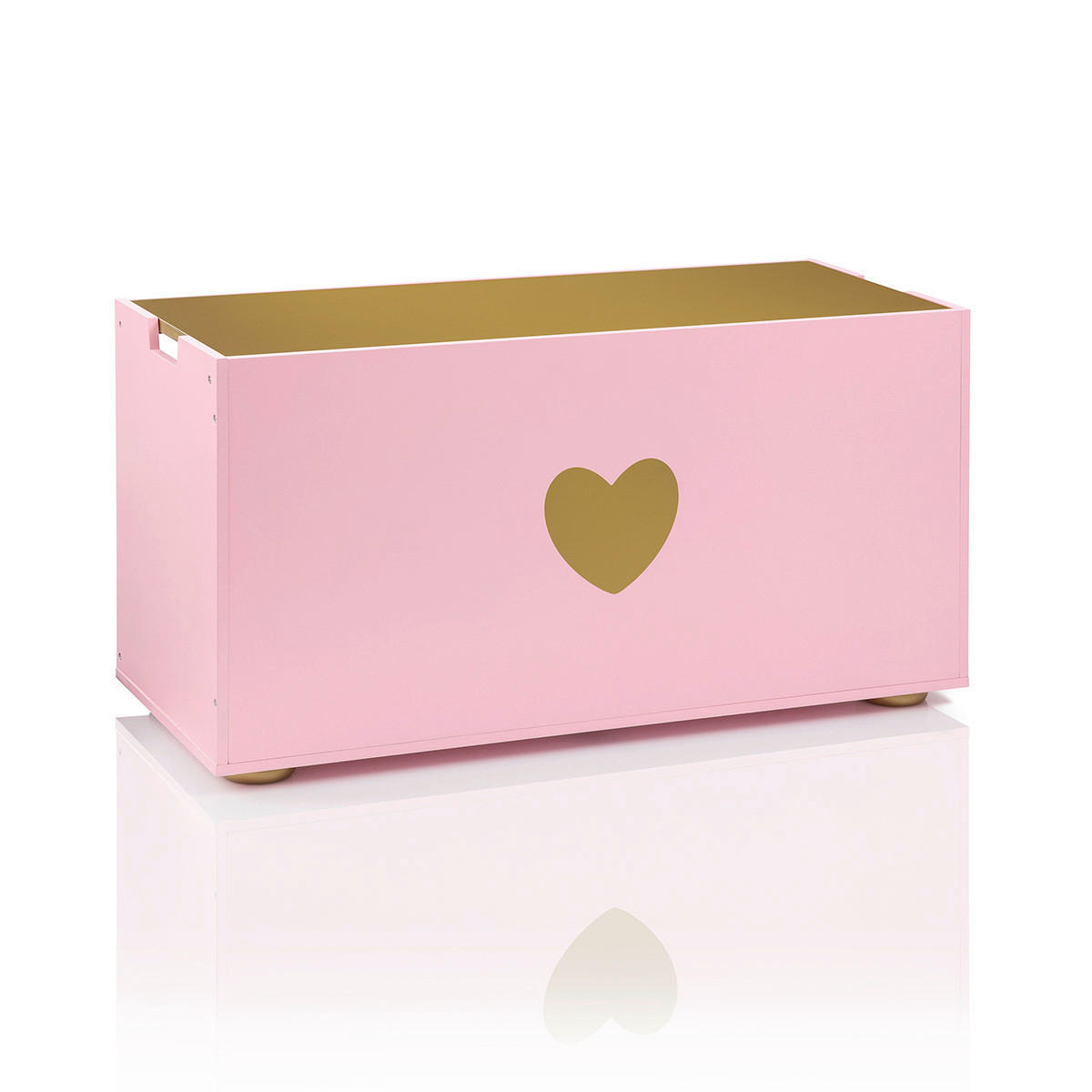 AUFBEWAHRUNGSBOX    70/30/37 cm  - Goldfarben/Rosa, Basics, Holz/Holzwerkstoff (70/30/37cm) - MUSTERKIND