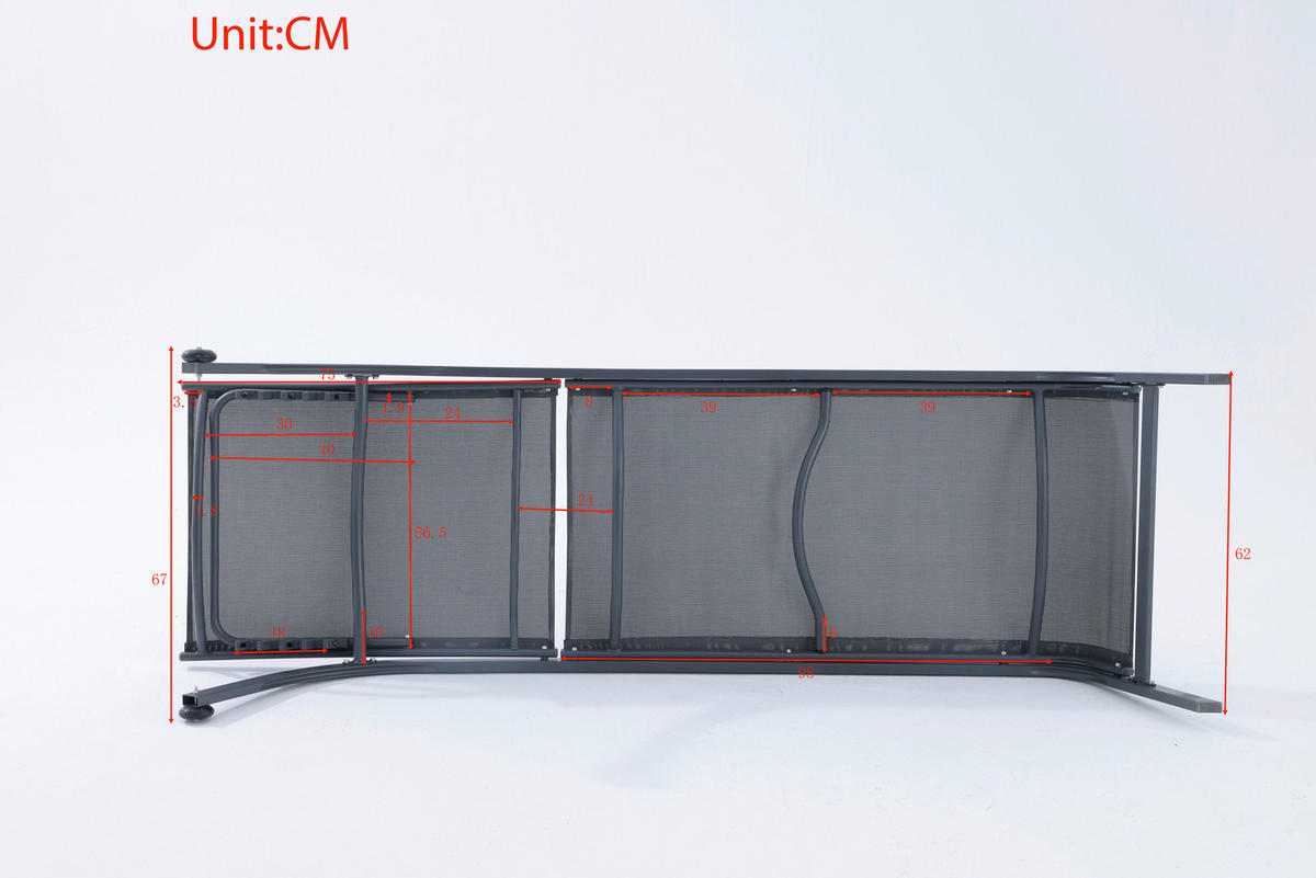 KERTI NAPOZÓÁGY 198/87/62 cm  - kék/zöld, Design, textil/fém (198/87/62cm) - Ambia Garden