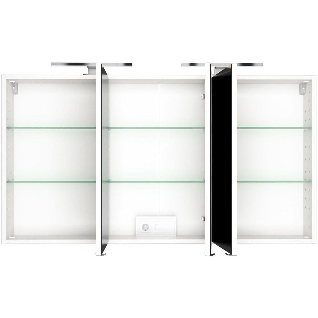 Thumbnail - Held Spiegelschrank, Weiß, Metall, 6 Fächer, 120x66x20 cm, Made in Germany, Typenauswahl, individuell planbar, Badezimme...