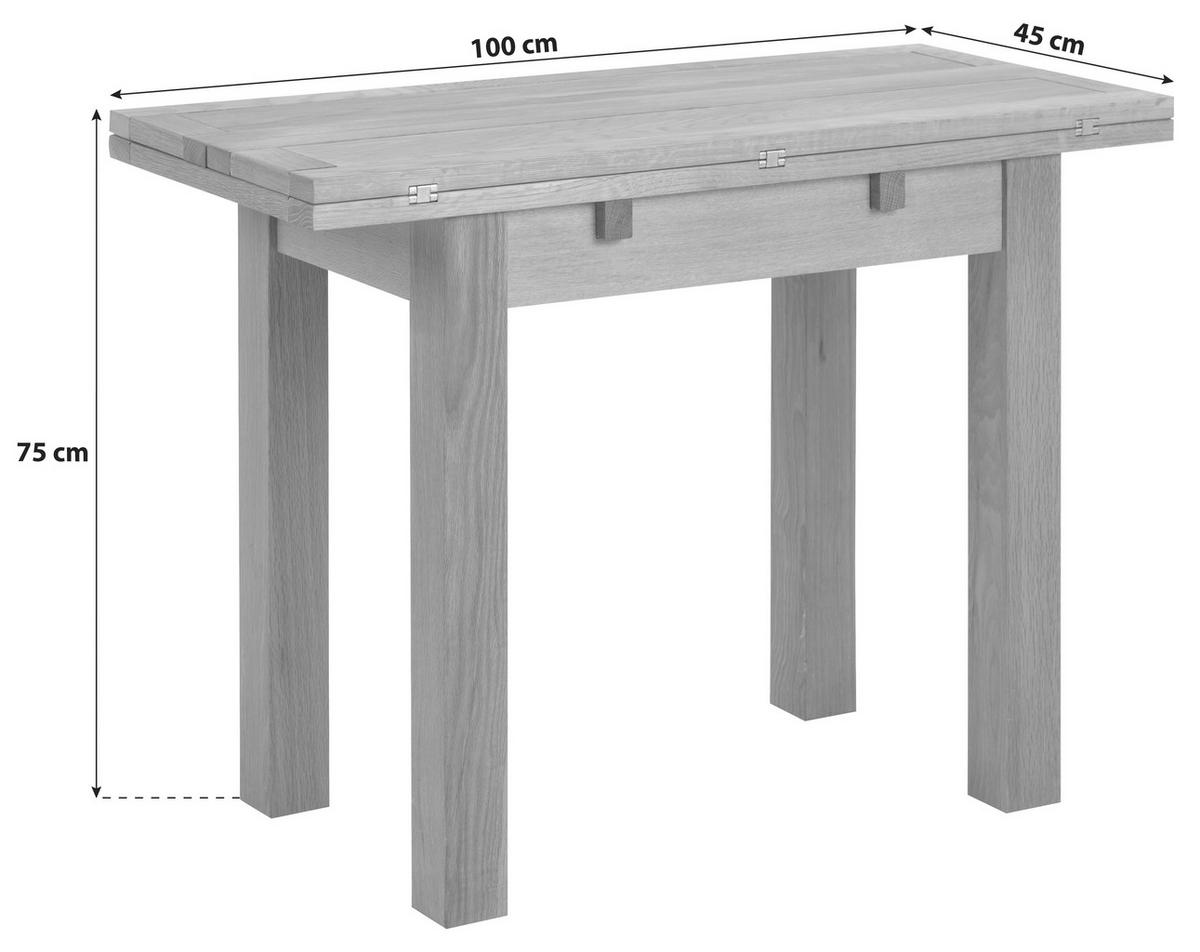 ESSTISCH in Holz, Holzwerkstoff 45-90/100/75 cm  - Eichefarben, Trend, Holz/Holzwerkstoff (45-90/100/75cm) - MID.YOU