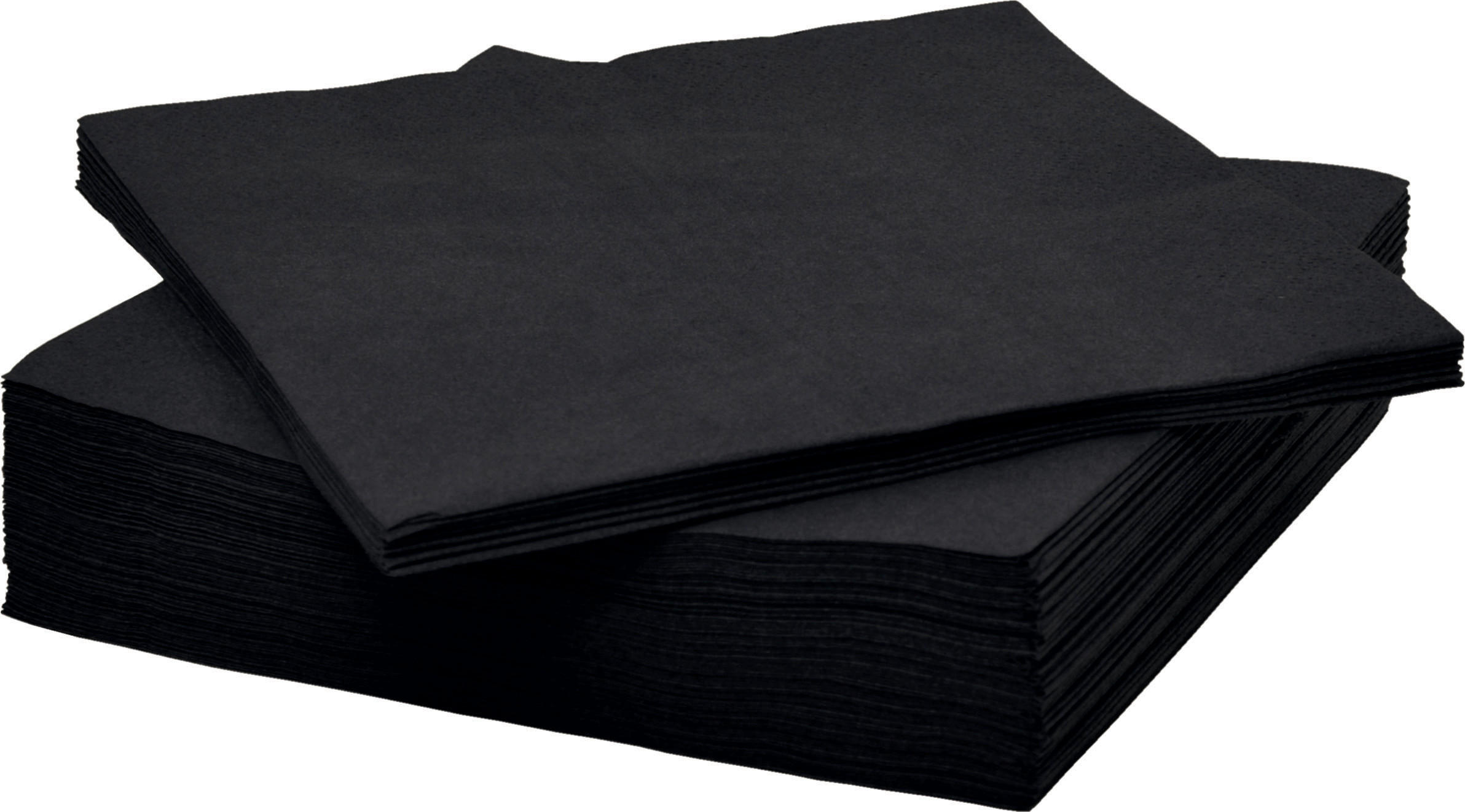 SERVIETTE  33/33 cm   - Schwarz, Basics, Papier (33/33cm) - Boxxx