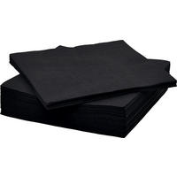 SERVIETTE  33/33 cm   - Schwarz, Basics, Papier (33/33cm) - Boxxx