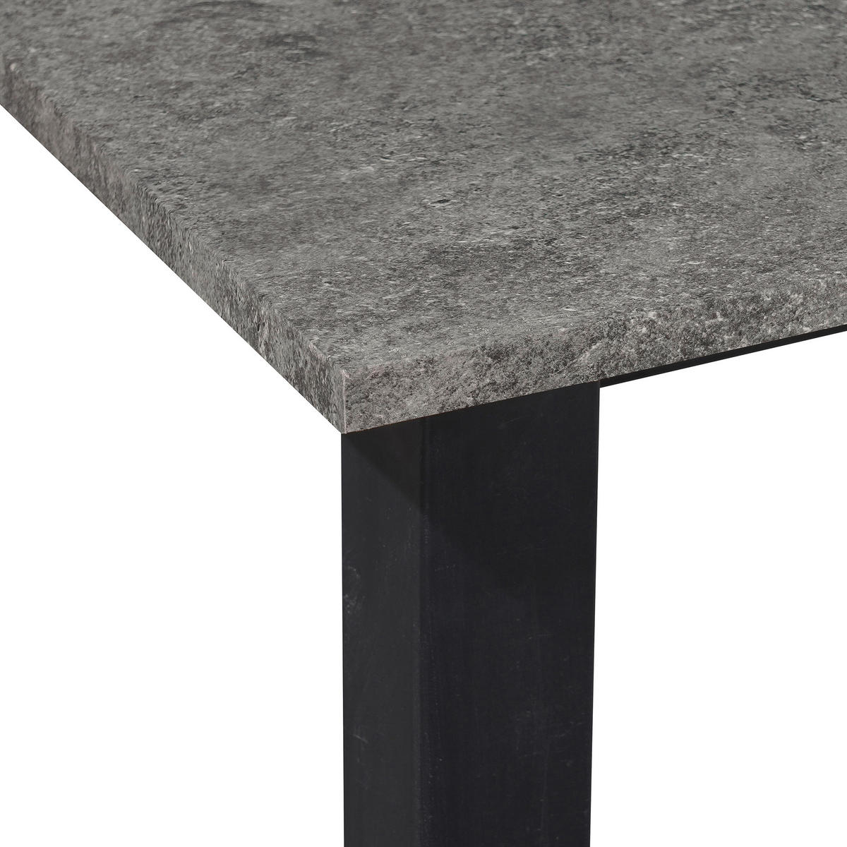 ESSTISCH 120/80/76 cm Nachbildung  Metall, Holzwerkstoff gastro- und objekttauglich rechteckig Grau  - Schwarz/Grau, MODERN, Holzwerkstoff/Metall (120/80/76cm) - MID.YOU