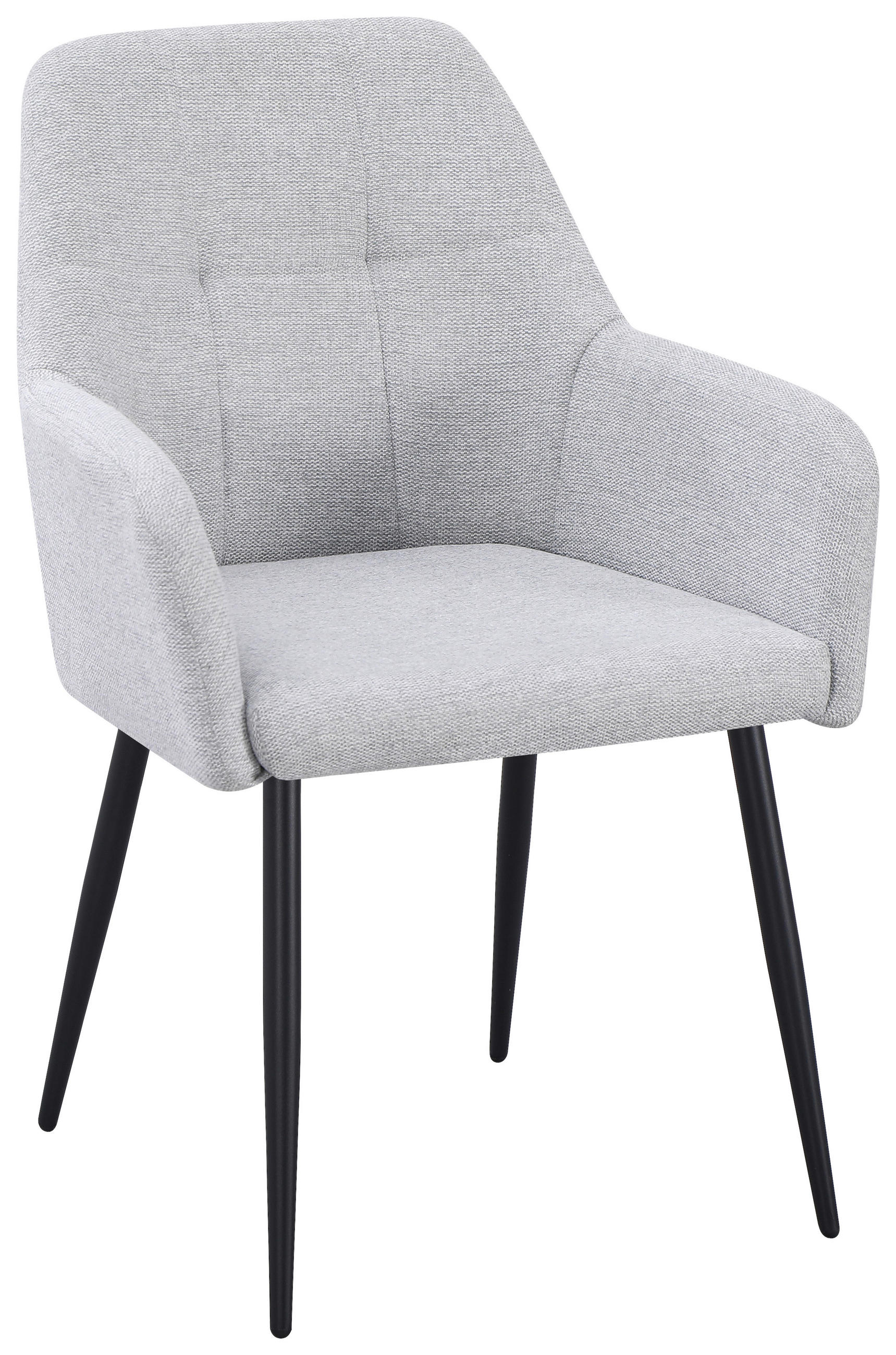 Armlehnstuhl Joe Leinenoptik Hellgrau