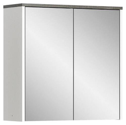 SPIEGELSCHRANK 60/60/21 cm  - Weiß/Silbereichenfarben, MODERN, Holzwerkstoff (60/60/21cm) - Xora