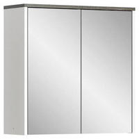 SPIEGELSCHRANK 60/60/21 cm  - Weiß/Silbereichenfarben, MODERN, Holzwerkstoff (60/60/21cm) - Xora