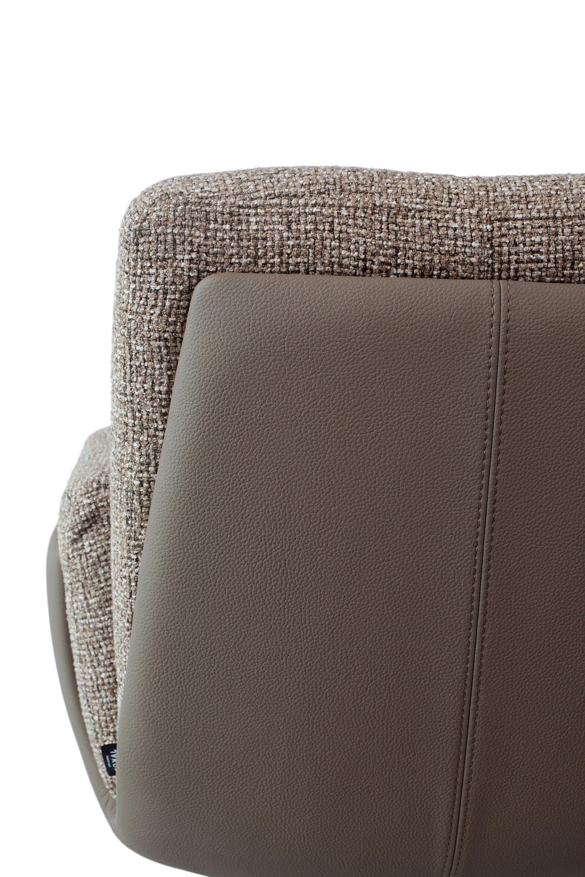 ARMLEHNSTUHL  Sitzfläche 360° drehbar, automatische Rückholfunktion Webstoff  Eichefarben, Graubraun  - Eichefarben/Graubraun, Design, Holz/Textil (62/89/66,5cm) - Johann Jakob