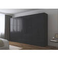 DREHTÜRENSCHRANK 350/235/61 cm,  in Graphitfarben, 7-türig  - Graphitfarben, Basics, Glas/Holzwerkstoff (350/235/61cm) - Novel