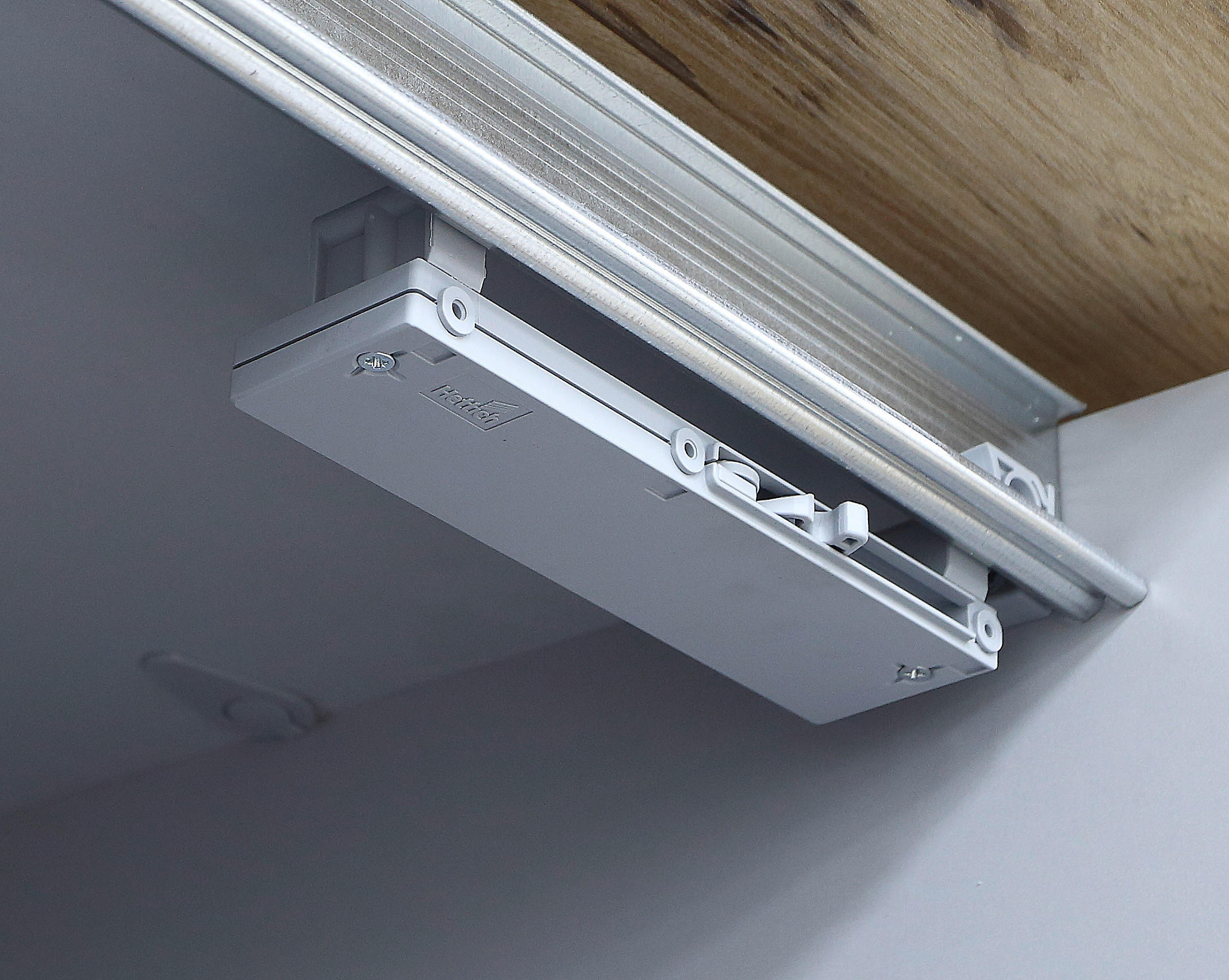 TÜRDÄMPFER 17,5/1,5/6 cm 2-teilig Grau  - Grau, Kunststoff/Metall (17,5/1,5/6cm) - Carryhome