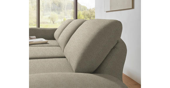 ECKSOFA  in Flachgewebe Sandfarben  175-224/255-365 cm  - Sandfarben/Schwarz, Design, Textil/Metall (175-224/255-365cm) - Dieter Knoll
