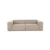 3-SITZER-SOFA Struktur Hellbraun  - Hellbraun/Schwarz, Design, Kunststoff/Textil (266/76/116cm) - MID.YOU