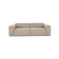 3-SITZER-SOFA Struktur Hellbraun  - Hellbraun/Schwarz, Design, Kunststoff/Textil (266/76/116cm) - MID.YOU