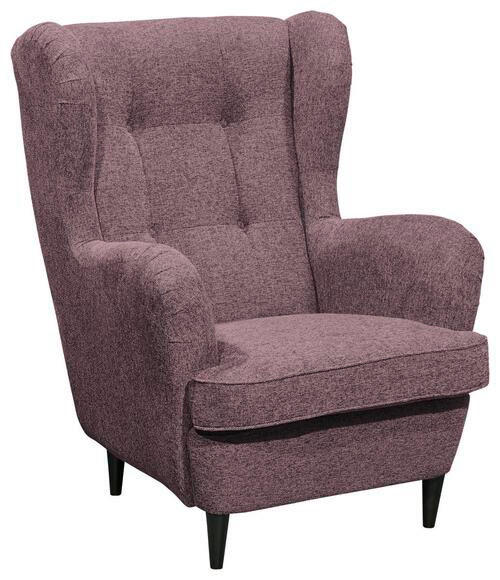 OHRENSESSEL Webstoff Aubergine  - Aubergine/Schwarz, Basics, Textil (78/102/98cm) - MID.YOU
