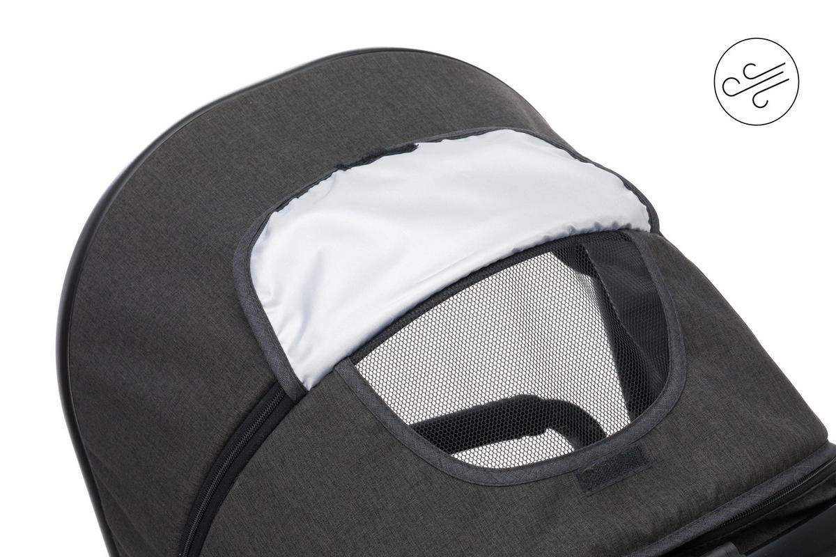 KINDERWAGENSET  JAGUAR  Darkgrey Melange  - Dunkelgrau/Schwarz, Basics, Textil/Metall - Fillikid