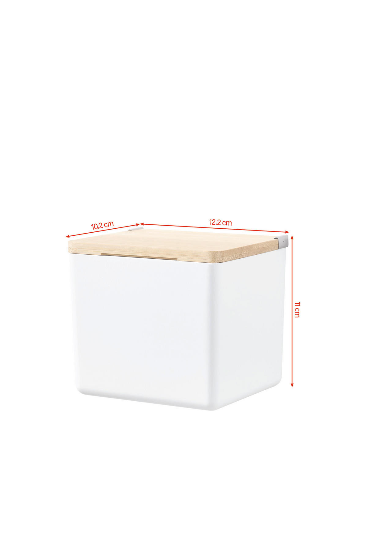 AUFBEWAHRUNGSBOX - Weiß, Basics, Holz/Kunststoff (12,2/11/10,2cm) - Tesa