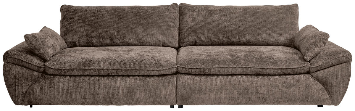 BIG SOFFA i struktur brun  - brun/svart, Klassisk, textil/plast (302/80/120cm) - MID.YOU