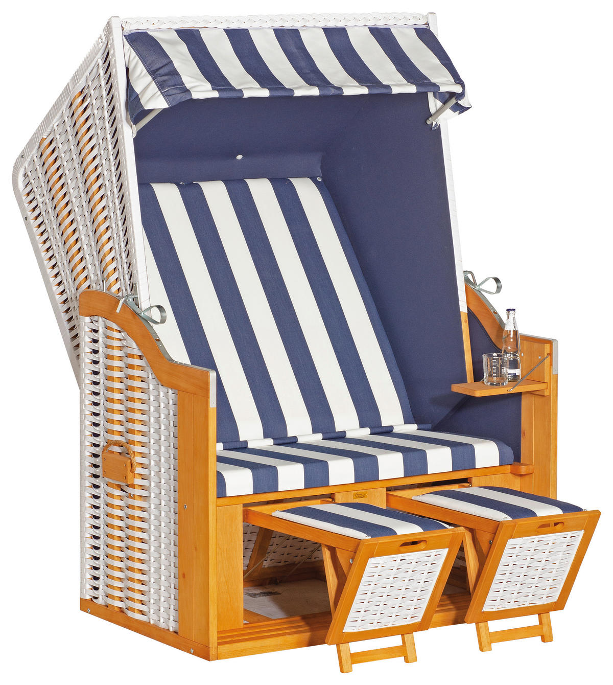 STRANDKORB 160/120/80 cm  - Weiss, Design, Holz/Kunststoff (160/120/80cm) - Nouvel