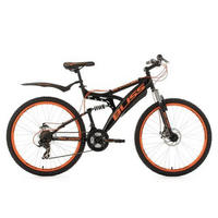 MOUNTAINBIKE 26 Zoll Herren  - Schwarz/Orange, Basics, Metall - KS Cycling