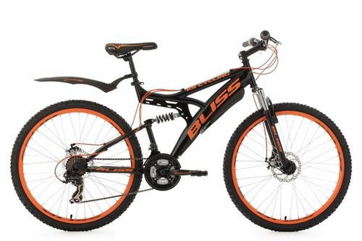 MOUNTAINBIKE 26 Zoll Herren  - Schwarz/Orange, Basics, Metall - KS Cycling