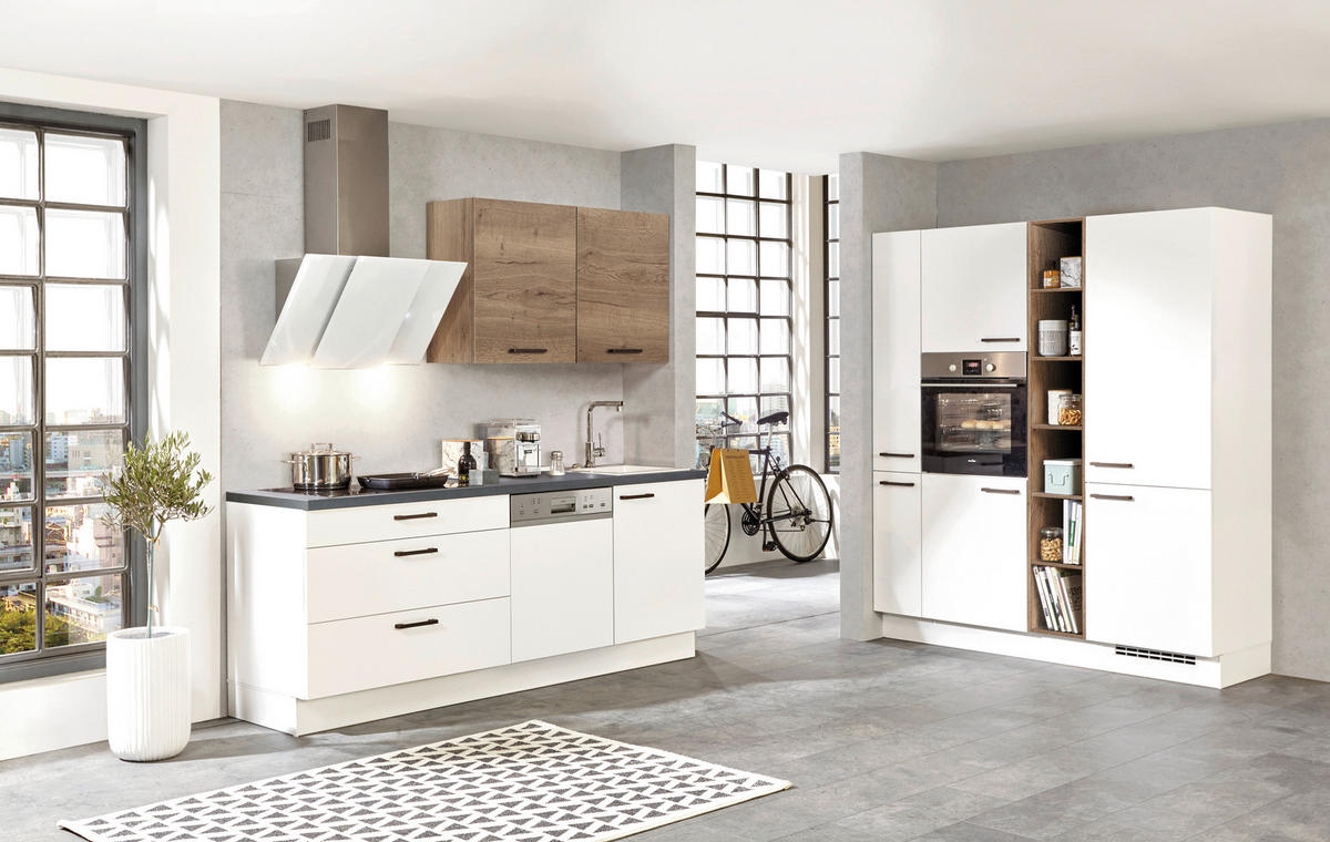 KUCHYNĚ NA MÍRU LARS 416 - bílá, Design, kompozitní dřevo - Celina