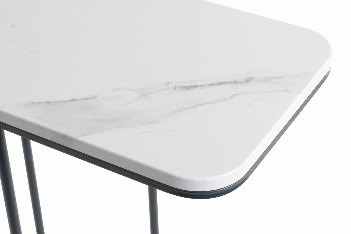 BEISTELLTISCH 45/30/67 cm Anthrazit, Weiß rechteckig  - Anthrazit/Weiß, Trend, Holzwerkstoff/Metall (45/30/67cm)