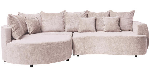 ECKSOFA  in Chenille Beige  194/307 cm  - Beige/Schwarz, Design, Kunststoff/Textil (194/307cm) - Carryhome