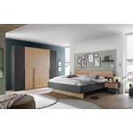 SCHLAFZIMMER 180/200 cm  in Graphitfarben, Eichefarben  - Eichefarben/Graphitfarben, KONVENTIONELL, Holzwerkstoff (180/200cm) - Carryhome