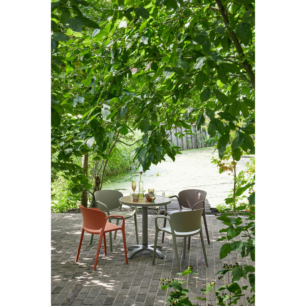 GARTENSTUHL-SET Kunststoff Grün  - Grün, MODERN, Kunststoff (57/75/56cm) - Livetastic