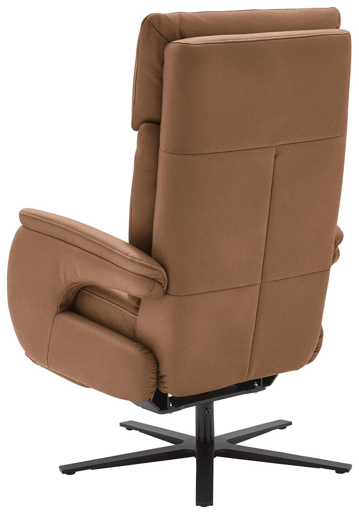 RELAXSESSEL in Textil Hellbraun  - Hellbraun/Schwarz, Design, Textil/Metall (70/117/85cm) - Dieter Knoll