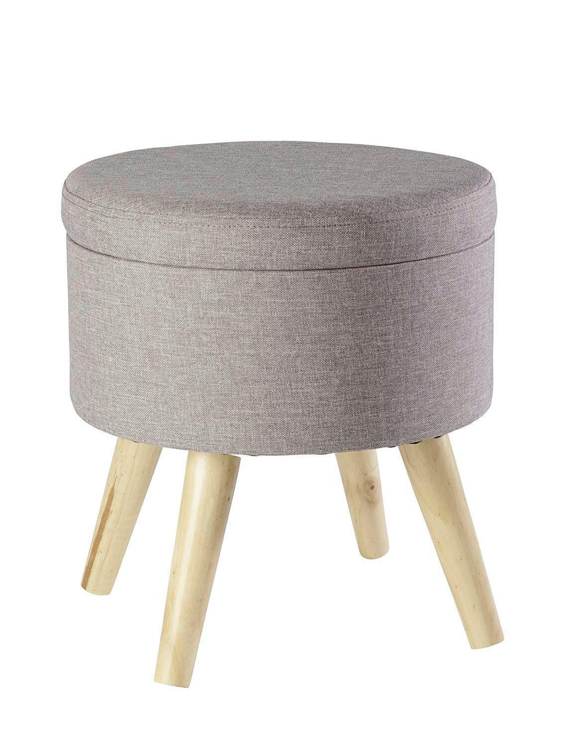 HOCKER in Textil Grau  - Grau, Design, Holz/Textil (32,5/36/32,5cm) - Echtwerk